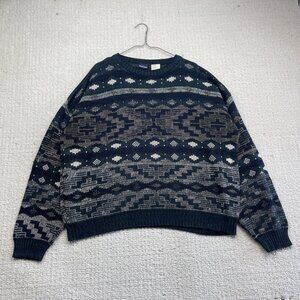 Vintage 90s Sweater Puritan Acrylic Knit Geometric Pattern XL Nostalgia READ